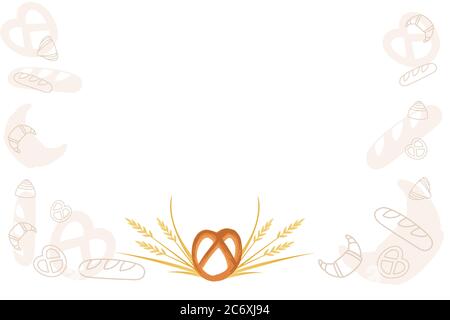 Advertising flyer design with bakery pretzel products for bakery shop ...