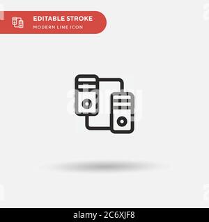 Hosting Simple vector icon. Illustration symbol design template for web mobile UI element. Perfect color modern pictogram on editable stroke. Hosting icons for your business project Stock Vector