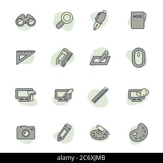 Design icons set Stock Vector