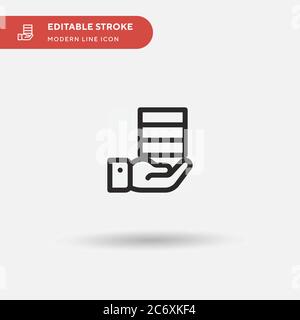 Data Simple vector icon. Illustration symbol design template for web mobile UI element. Perfect color modern pictogram on editable stroke. Data icons Stock Vector