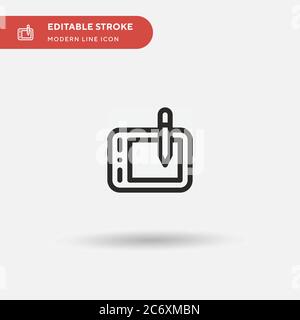 Tablet Simple vector icon. Illustration symbol design template for web mobile UI element. Perfect color modern pictogram on editable stroke. Tablet ic Stock Vector