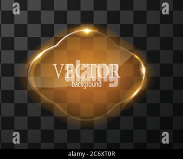 Glass vector button plane. Easy editable background Stock Vector