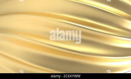 3d realistic texture gold fabric, golden silk, foil. Vector Stock Vector