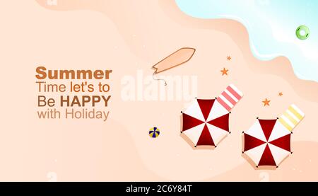 Summer time illustration vector Stock Vector