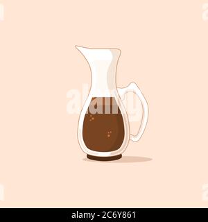 glass coffee pot flat vector Stock Vector
