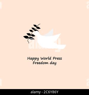 happy world press freedom day illustration vector Stock Vector