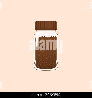 coffee jar flat vector Stock Vector