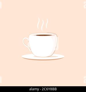 cup of coffee flat vector simple Stock Vector
