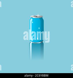 canned mineral drinks vector Stock Vector