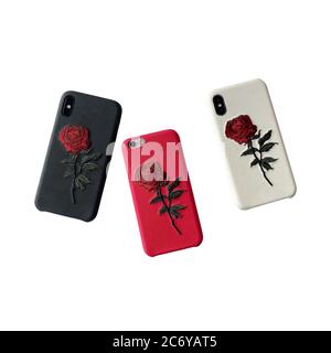 Smartphone case isolated on white background Stock Photo