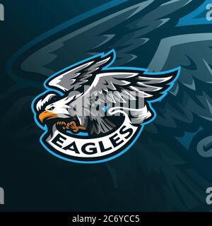 Premium Vector  Retro eagle mascot logo vector modern concept for badge  emblem and apparel printing