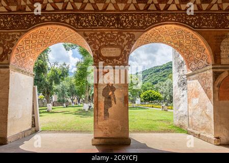 Parroquia del Divino Salvador in Malinalco, State of Mexico, Mexico. Stock Photo