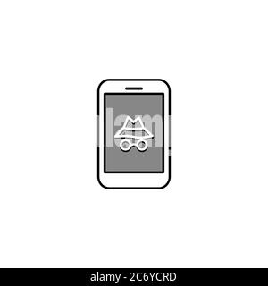 Incognito icon with phone symbol. Spy, thief, agent searching, hacker. Vector on isolated white background. EPS 10 Stock Vector