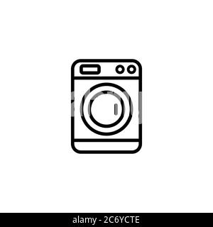 Washing machine icon line. Vector on isolated white background. EPS 10 Stock Vector