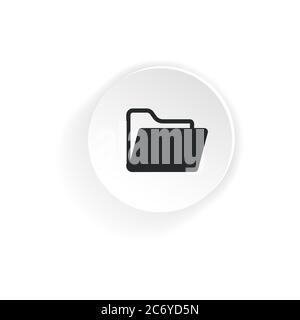 Folder icon. Vector on isolated white background. EPS 10 Stock Vector