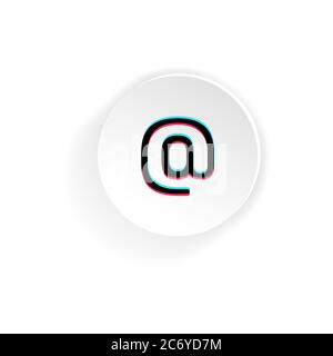 Email icon. Social media tik tok concept.Vector on isolated white background. EPS 10 Stock Vector