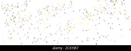 Multi-colored stars on a white background. Festive background of colorful confetti stars on a white background. Web banner. Stock Photo