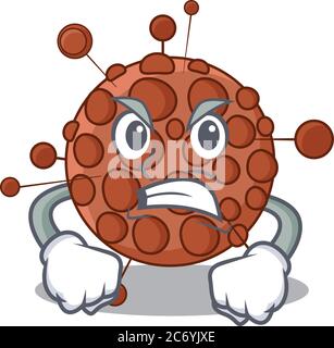 A cartoon picture style of neisseria having a mad face Stock Vector