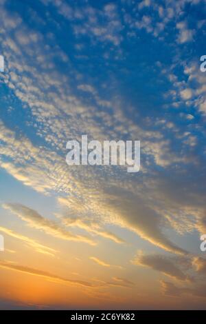 Beautiful sky with cloud before sunset Stock Photo