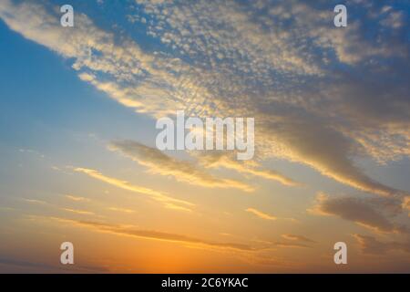 Beautiful sky with cloud before sunset Stock Photo