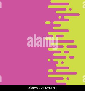Seamless vector abstract horizontal transition of two colors. Rounded lines blended in. Pink and green contrast. Stock Vector