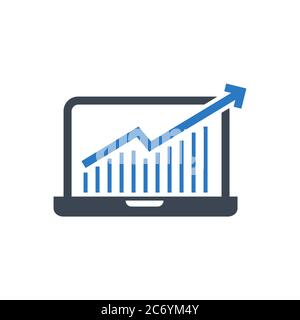 Growth Traffic Vector Glyph Icon Stock Vector