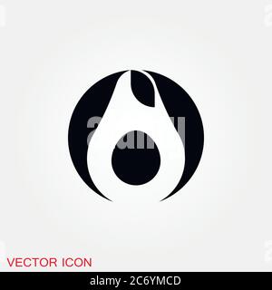 Avocado icon for web and mobile, modern minimalistic flat design. Stock Vector