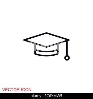 Cap icon in Flat Style. Vector illustration Stock Vector