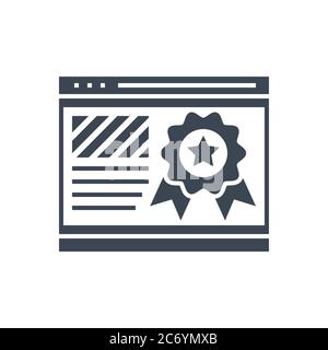 Page Quality Vector Glyph Icon Stock Vector