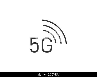 5g, wireless icon. Vector illustration, flat design. Stock Vector