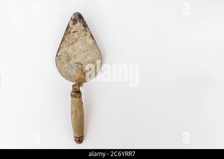 trowel trowel on a white background flatlay Stock Photo