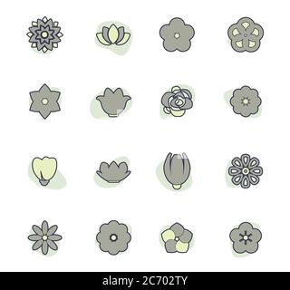 flower blossom icon cartoon isolated Stock Vector Image & Art - Alamy
