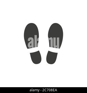 Shoe footprint icon. Vector foot wears. Stock Vector