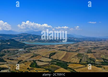 View of Lake Conza in the province of Avellino, Italy. Stock Photo