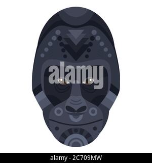 Gorilla Head Logo. Vector decorative Emblem isolated. Stock Vector