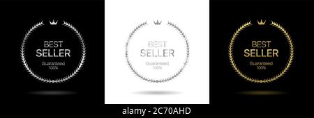 Wreath icon set Stock Vector