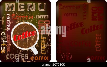 coffee shop menu template, free space for your text Stock Vector