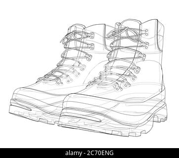 Mens boot concept. 3D illustration Stock Photo