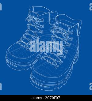 Mens boot concept. 3D illustration Stock Photo