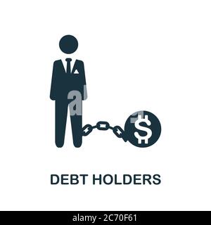 Debt Holders icon. Simple element from business management collection. Creative Debt Holders icon for web design, templates, infographics and more Stock Vector