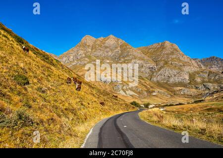 Alpine landscape of the French alps, Bonneval sur Arc in the Provence Alpes, France. Stock Photo