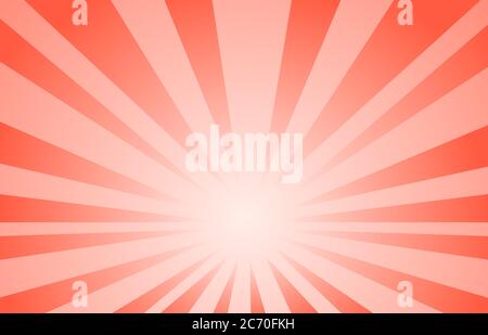 red abstract line  background Cartoon Style. Big Boom  or Sunlight vector illustration. Stock Vector