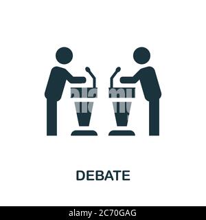 Debate icon. Simple element from business management collection. Creative Debate icon for web design, templates, infographics and more Stock Vector