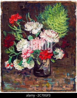 Vincent Van Gogh, Vase with Carnations, still life painting, 1886 Stock Photo