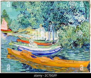 Vincent Van Gogh, Bank of the Oise at Auvers, painting, 1890 Stock Photo
