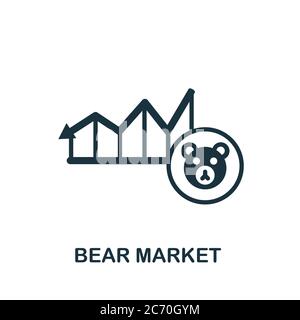 Bear Market icon. Simple element from business management collection. Creative Bear Market icon for web design, templates, infographics and more Stock Vector