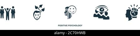 Positive Psychology icon. Simple element from business management collection. Creative Positive Psychology icon for web design, templates Stock Vector