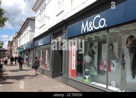 M&Co, High Street, Christchurch, Dorset Stock Photo