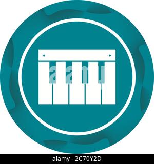 Unique Piano Vector Glyph Icon Stock Vector