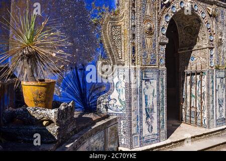azulejos on the walls of the Refreshing house at the Palace of the Marquesses of Fronteira Stock Photo
